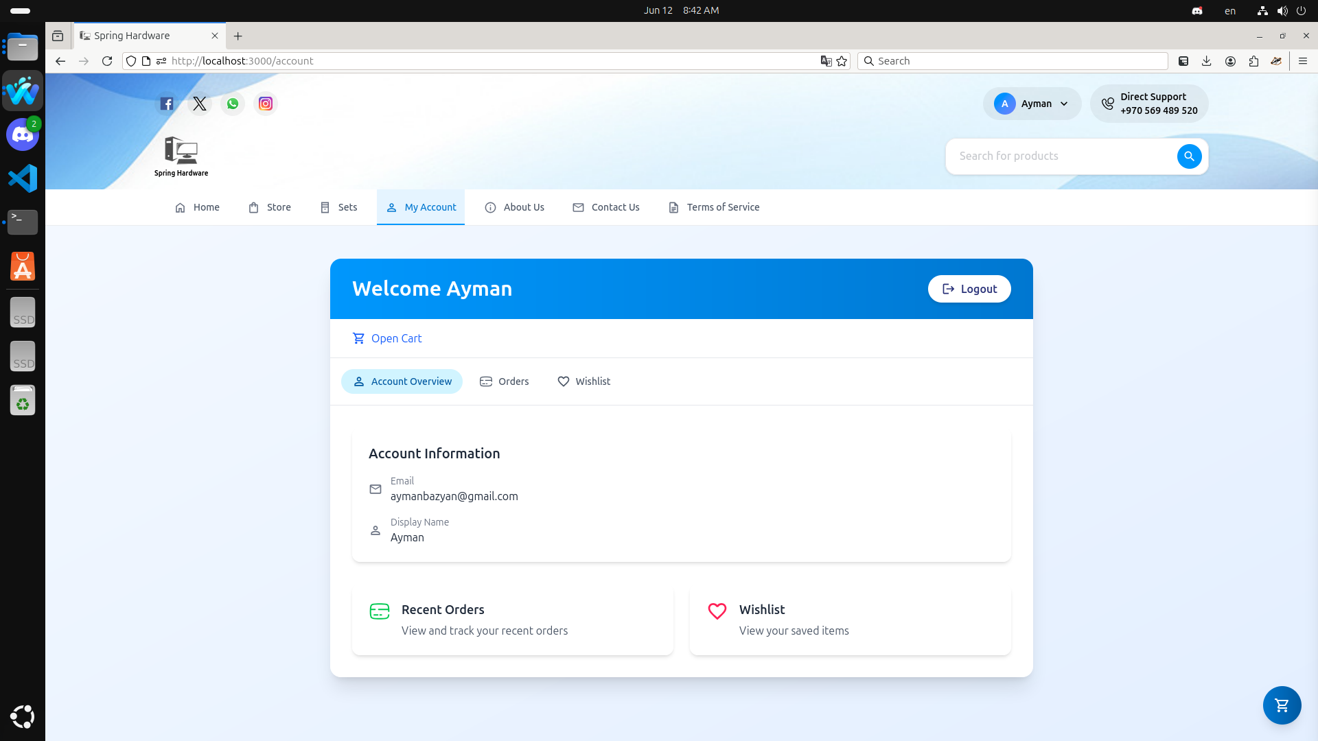 User Account Overview