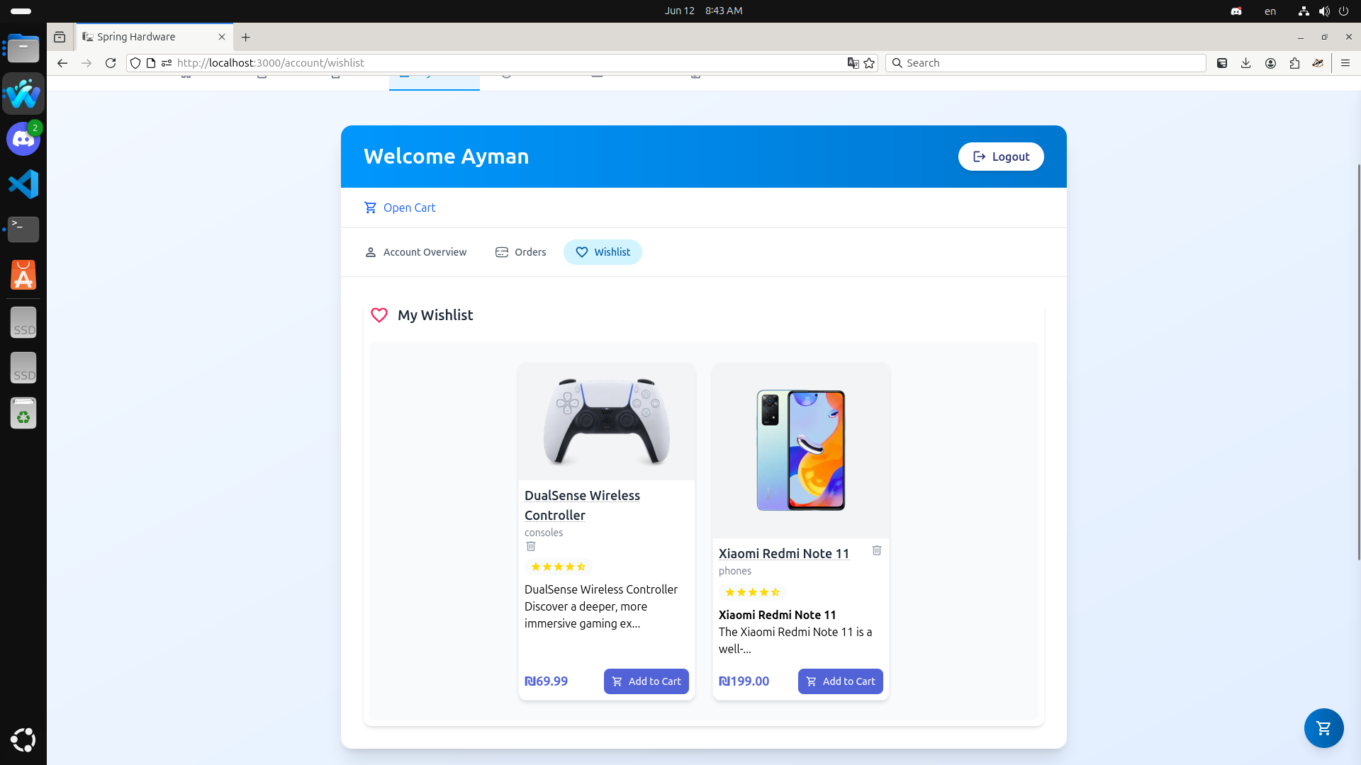 User Wishlist
