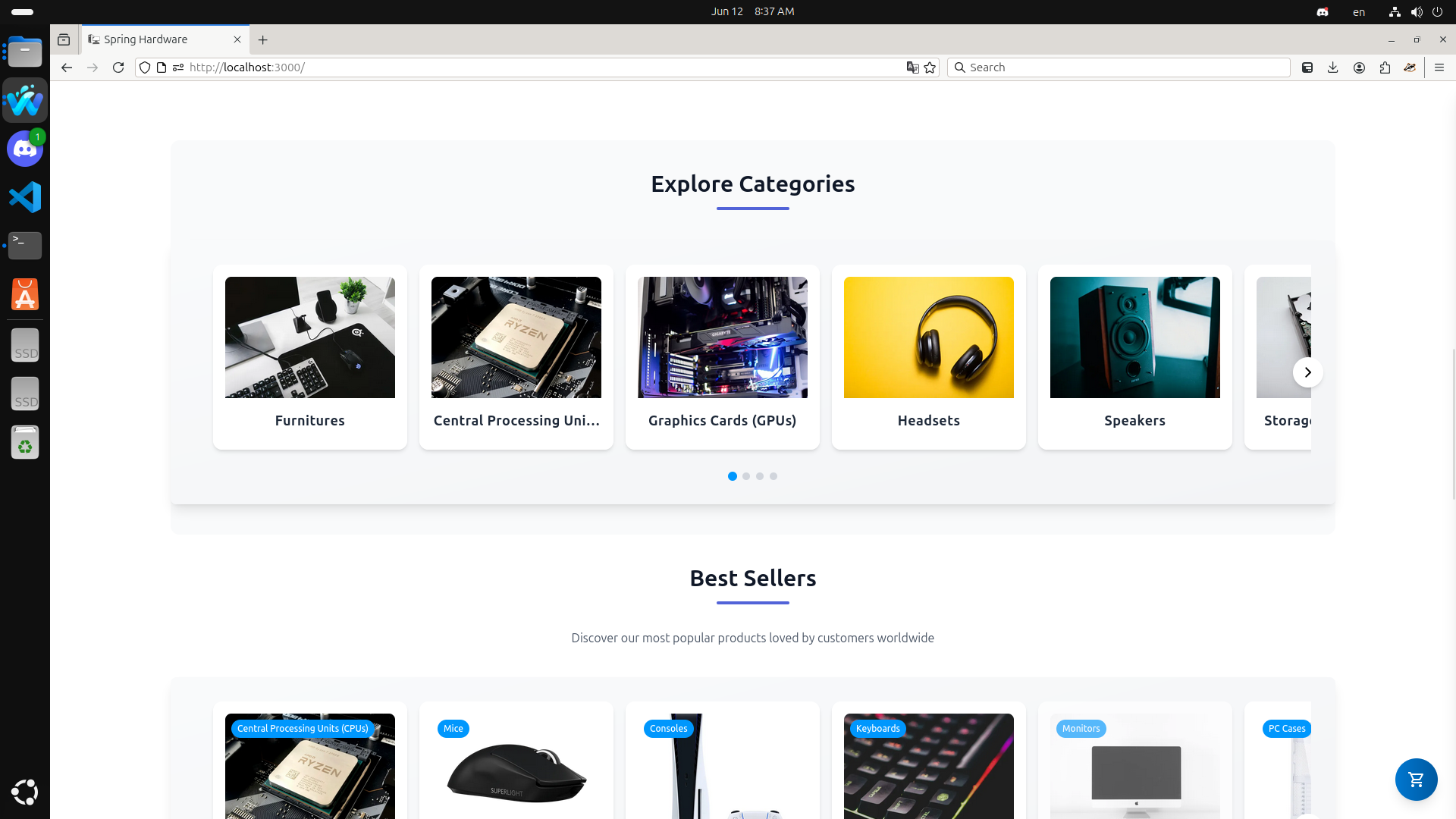 Homepage Categories &amp; Bestsellers