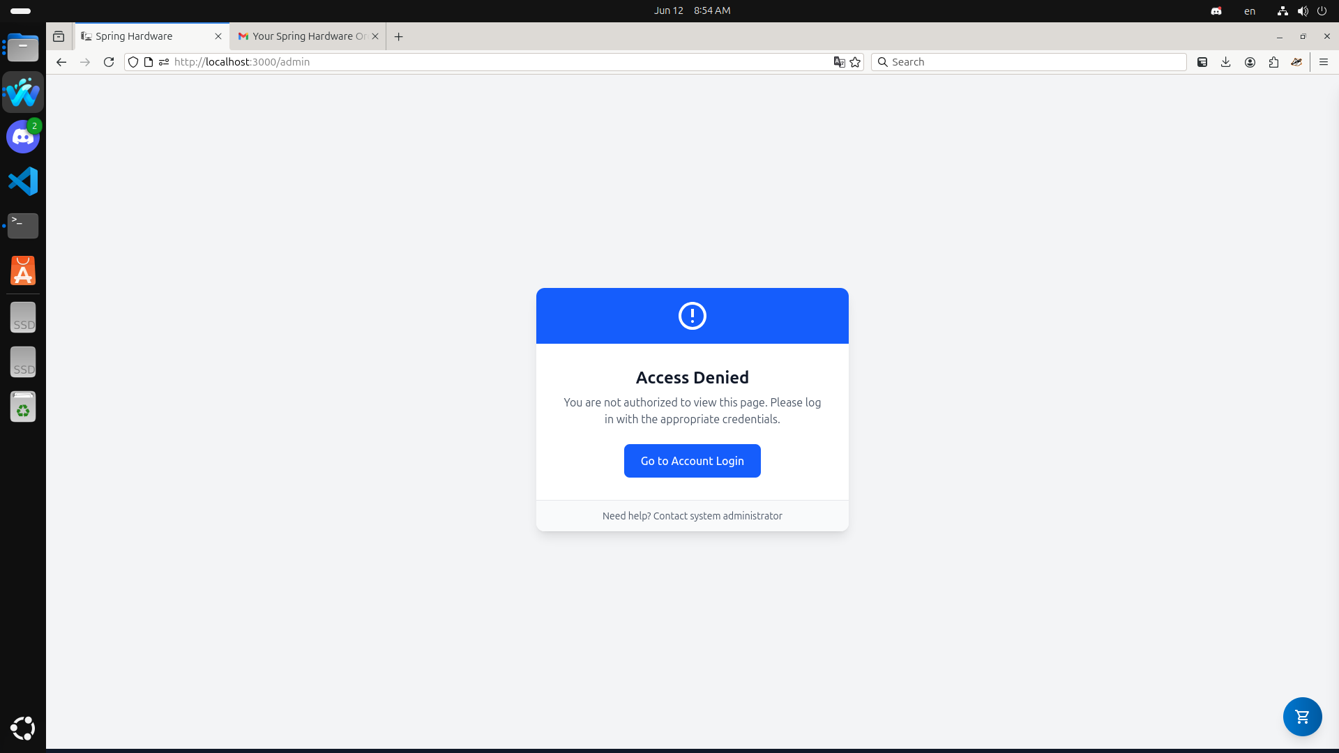 Access Denied Page